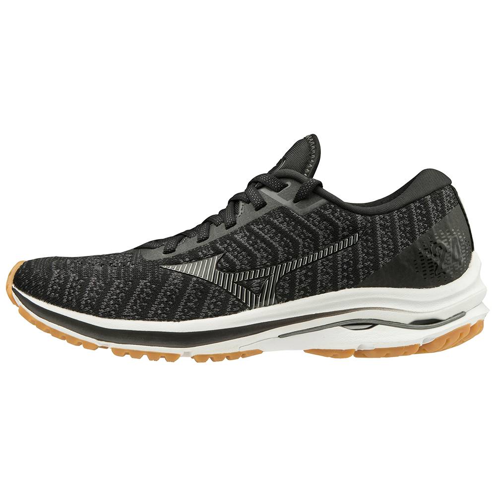 Sapatilhas Running Mizuno Wave Rider 24 WAVEKNIT™ - Mulher - Pretas/Cinzentas Escuro - ZEMRB6214